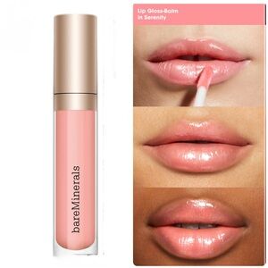 NEW bareMinerals Lip Gloss-Balm in Serenity (Nude Pink) Full Size